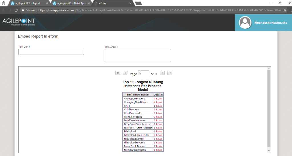 How to embed custom AgileReport into your eForms – AgilePoint NX Unleashed